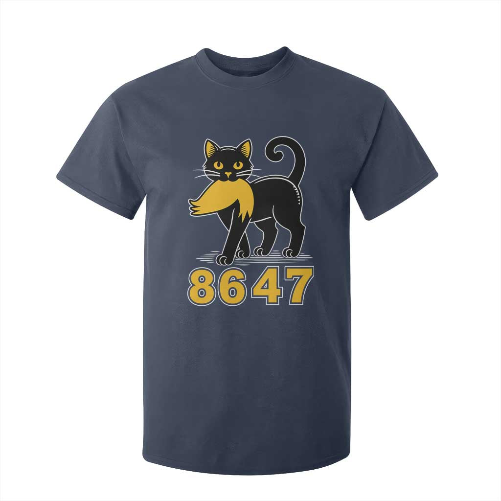 8647 Black Cat Golden Hair Prey T Shirt For Kid Funny Coded Political Satire TS02 Navy Print Your Wear