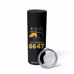 8647 Black Cat Golden Hair Prey Skinny Tumbler Funny Coded Political Satire TS02 Print Your Wear