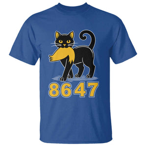 8647 Black Cat Golden Hair Prey T Shirt Funny Coded Political Satire TS02 Royal Blue Print Your Wear