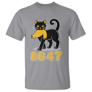 8647 Black Cat Golden Hair Prey T Shirt Funny Coded Political Satire TS02 Sport Gray Print Your Wear