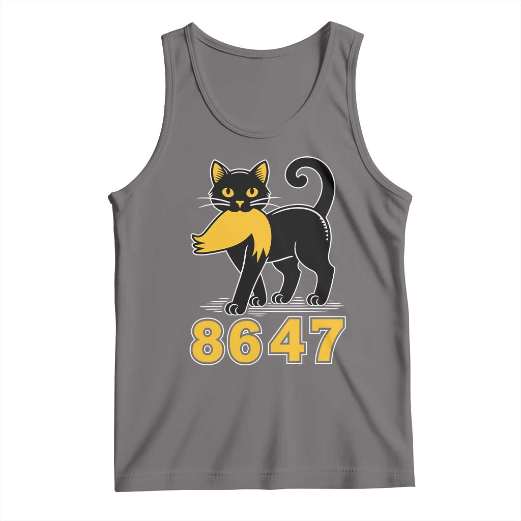 8647 Black Cat Golden Hair Prey Tank Top Funny Coded Political Satire TS02 Deep Heather Print Your Wear