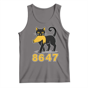 8647 Black Cat Golden Hair Prey Tank Top Funny Coded Political Satire TS02 Deep Heather Print Your Wear