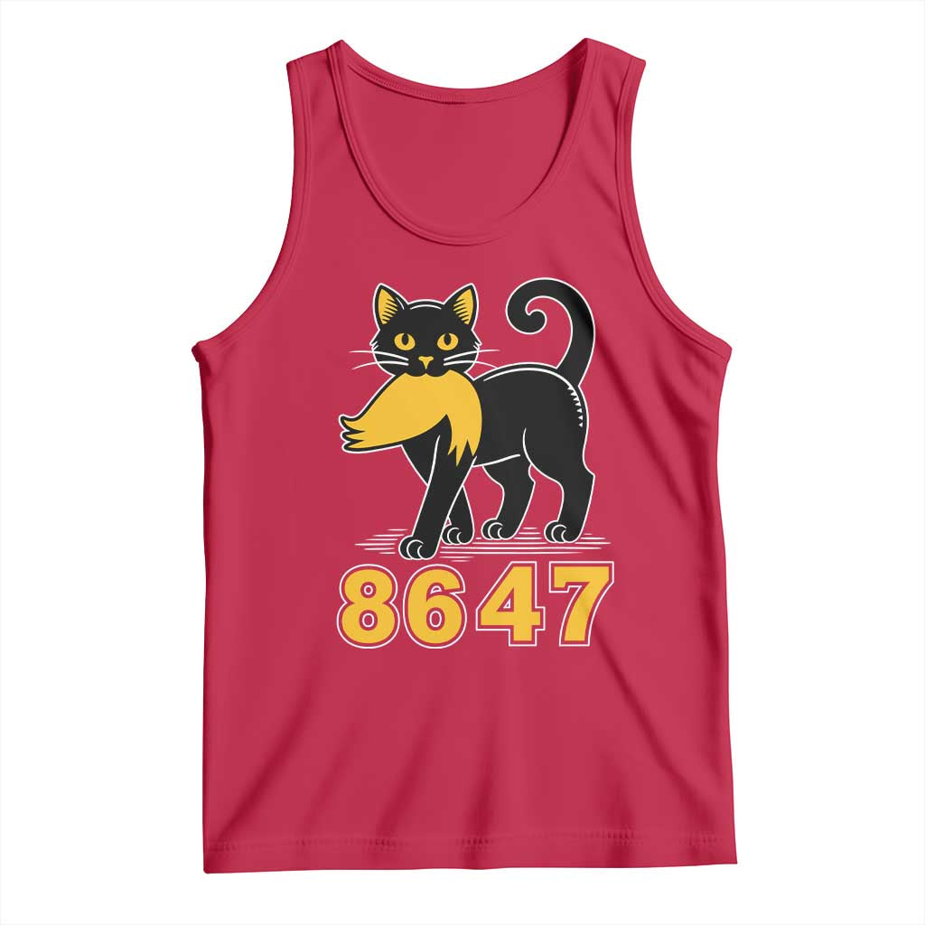 8647 Black Cat Golden Hair Prey Tank Top Funny Coded Political Satire TS02 Red Print Your Wear