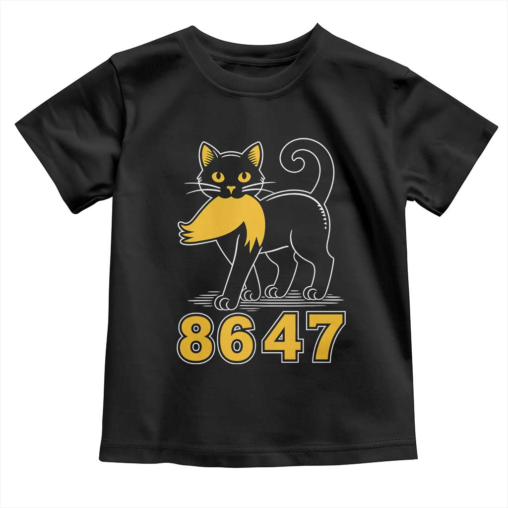 8647 Black Cat Golden Hair Prey Toddler T Shirt Funny Coded Political Satire TS02 Black Print Your Wear
