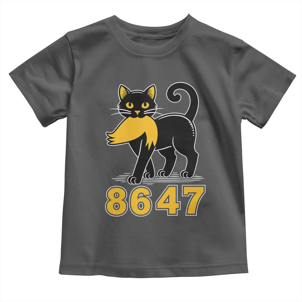 8647 Black Cat Golden Hair Prey Toddler T Shirt Funny Coded Political Satire TS02 Dark Heather Print Your Wear