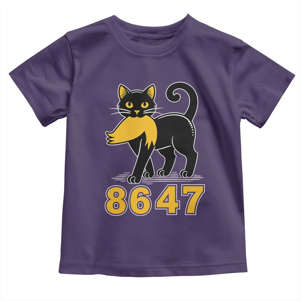 8647 Black Cat Golden Hair Prey Toddler T Shirt Funny Coded Political Satire TS02 Purple Print Your Wear