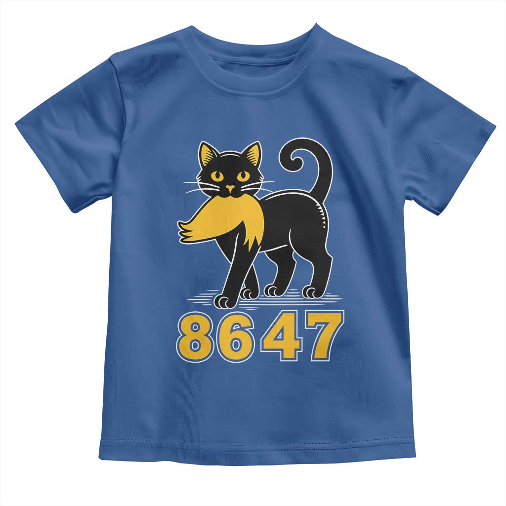 8647 Black Cat Golden Hair Prey Toddler T Shirt Funny Coded Political Satire TS02 Royal Blue Print Your Wear