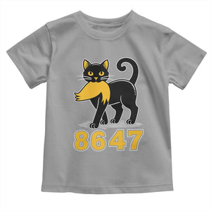 8647 Black Cat Golden Hair Prey Toddler T Shirt Funny Coded Political Satire TS02 Sport Gray Print Your Wear
