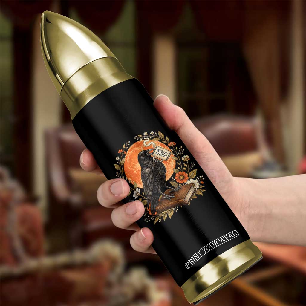 Is He Dead Yet Raven Drinking Coffee Bullet Tumbler Vintage Book Political Dark Humor TS02 Print Your Wear
