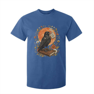 Is He Dead Yet Raven Drinking Coffee T Shirt For Kid Vintage Book Political Dark Humor TS02 Royal Blue Print Your Wear