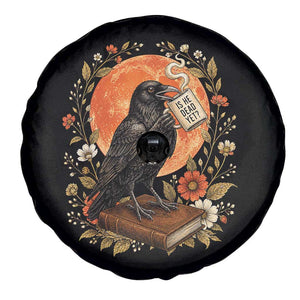Is He Dead Yet Raven Drinking Coffee Spare Tire Cover Vintage Book Political Dark Humor TS02 Print Your Wear