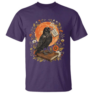 Is He Dead Yet Raven Drinking Coffee T Shirt Vintage Book Political Dark Humor TS02 Purple Print Your Wear