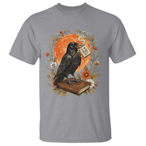 Is He Dead Yet Raven Drinking Coffee T Shirt Vintage Book Political Dark Humor TS02 Sport Gray Print Your Wear