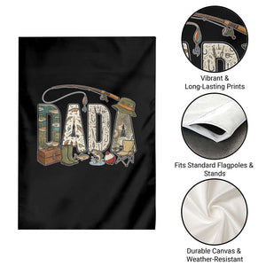 Best Fishing Dada Retro Vintage Outdoorsman Garden Flag Bass Angler Dad Fisherman Fathers Day Gift for Men