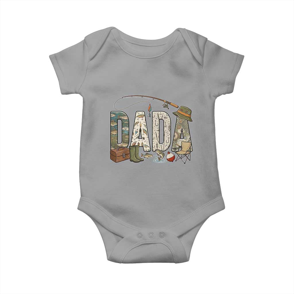Best Fishing Dada Retro Vintage Outdoorsman Baby Onesie Bass Angler Dad Fisherman Fathers Day Gift for Men