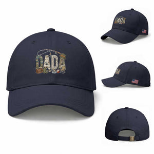 Best Fishing Dada Retro Vintage Outdoorsman Baseball Cap Bass Angler Dad Fisherman Fathers Day Gift for Men