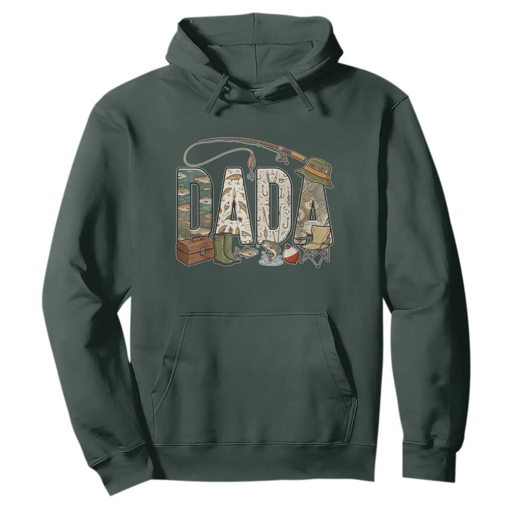 Best Fishing Dada Retro Vintage Outdoorsman Hoodie Bass Angler Dad Fisherman Fathers Day Gift for Men