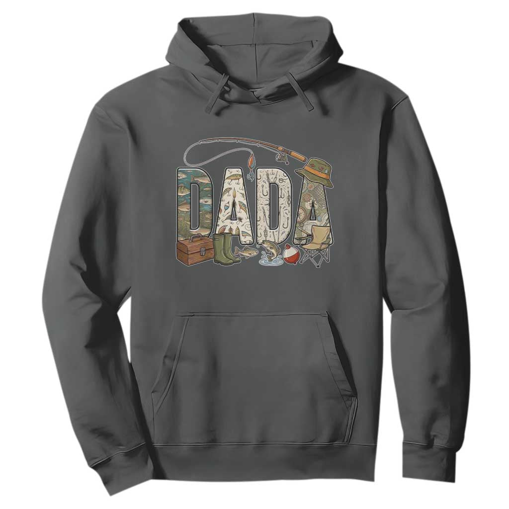 Best Fishing Dada Retro Vintage Outdoorsman Hoodie Bass Angler Dad Fisherman Fathers Day Gift for Men