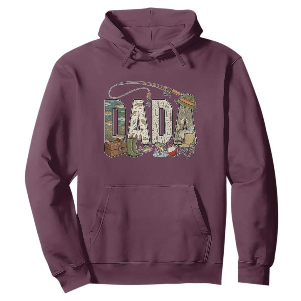 Best Fishing Dada Retro Vintage Outdoorsman Hoodie Bass Angler Dad Fisherman Fathers Day Gift for Men