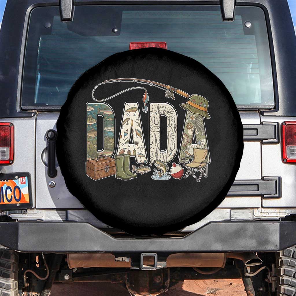 Best Fishing Dada Retro Vintage Outdoorsman Spare Tire Cover Bass Angler Dad Fisherman Fathers Day Gift for Men TS02 No hole Black Print Your Wear