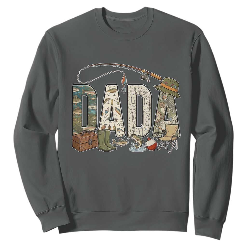 Best Fishing Dada Retro Vintage Outdoorsman Sweatshirt Bass Angler Dad Fisherman Fathers Day Gift for Men