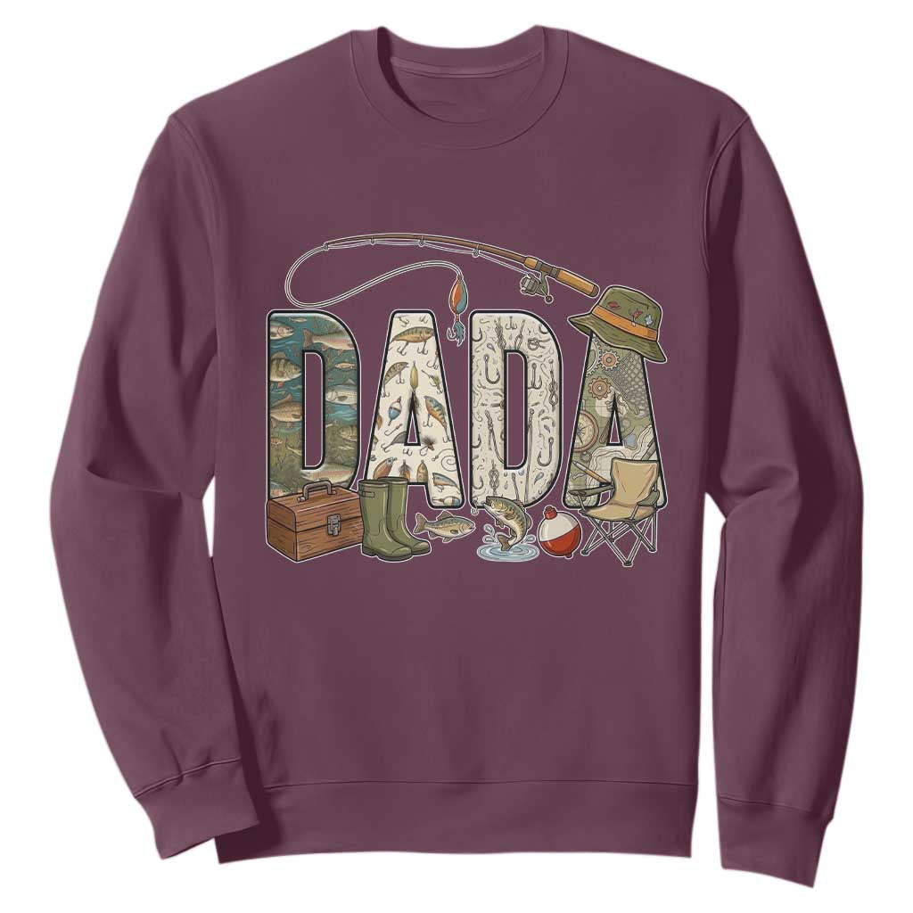 Best Fishing Dada Retro Vintage Outdoorsman Sweatshirt Bass Angler Dad Fisherman Fathers Day Gift for Men