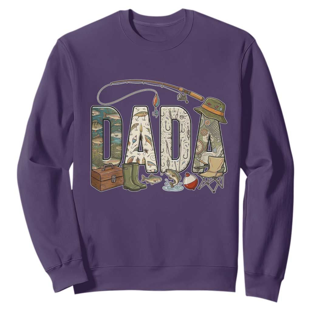 Best Fishing Dada Retro Vintage Outdoorsman Sweatshirt Bass Angler Dad Fisherman Fathers Day Gift for Men
