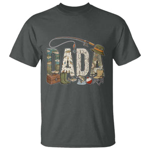Best Fishing Dada Retro Vintage Outdoorsman T Shirt Bass Angler Dad Fisherman Fathers Day Gift for Men