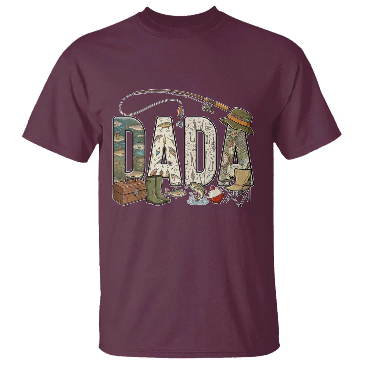 Best Fishing Dada Retro Vintage Outdoorsman T Shirt Bass Angler Dad Fisherman Fathers Day Gift for Men