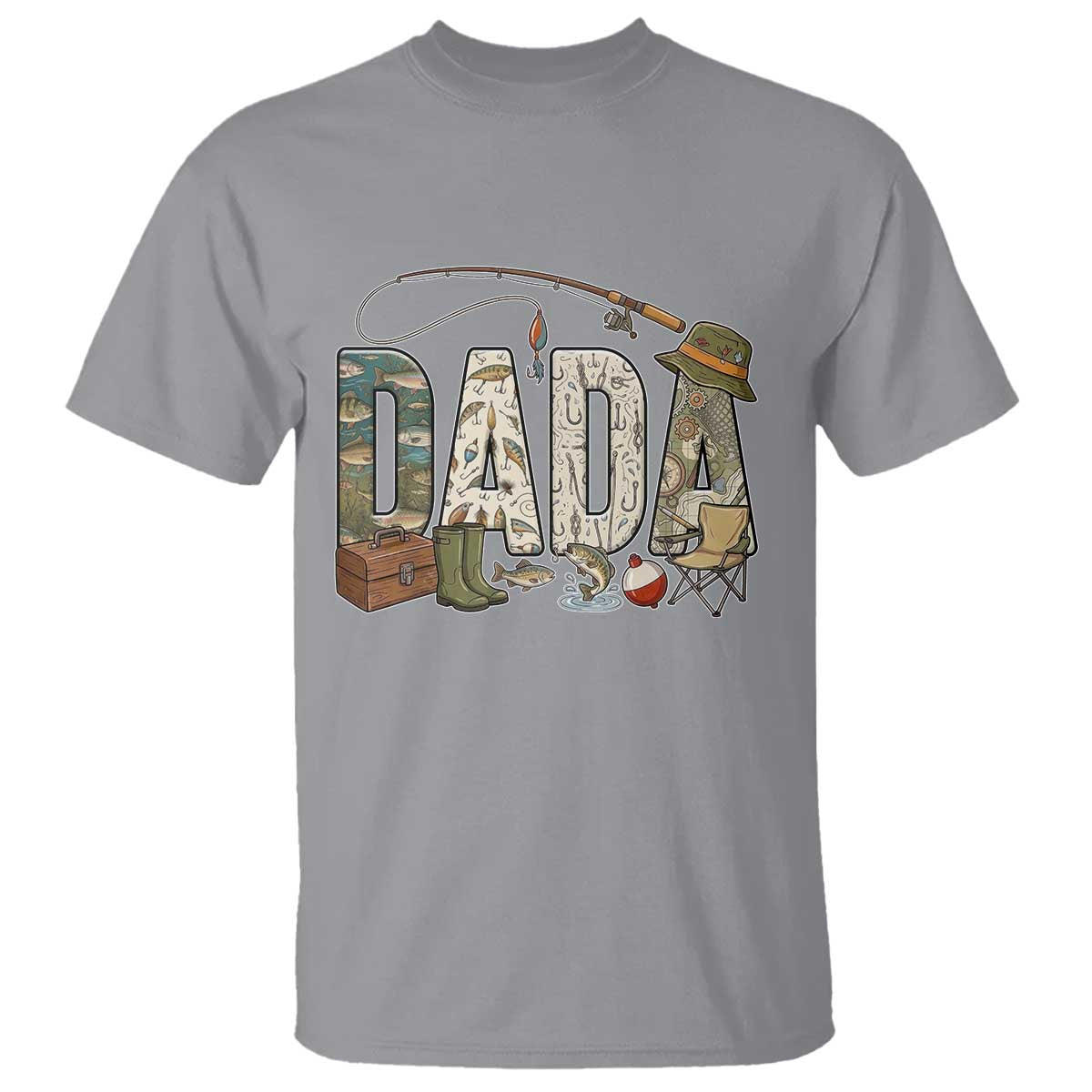 Best Fishing Dada Retro Vintage Outdoorsman T Shirt Bass Angler Dad Fisherman Fathers Day Gift for Men