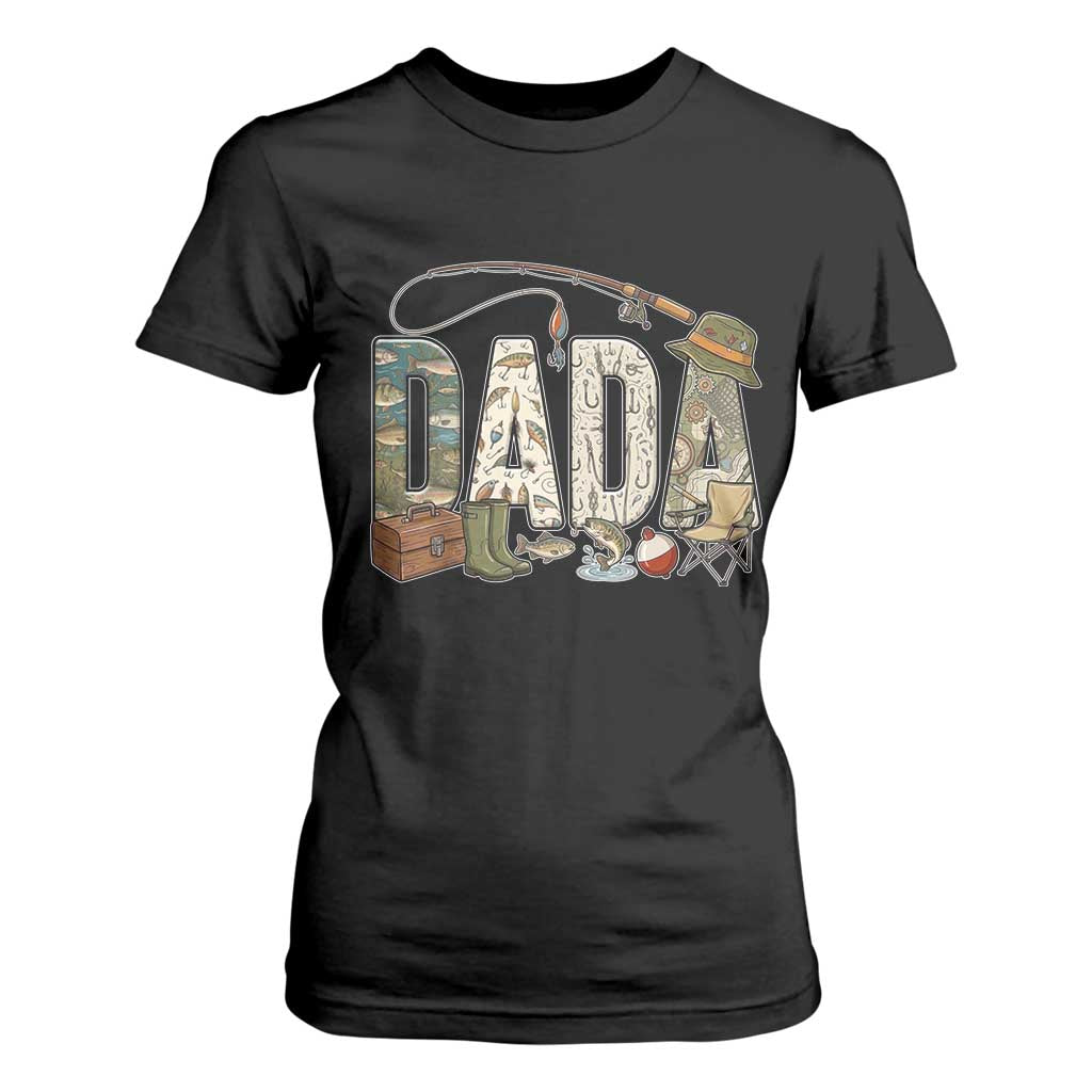 Best Fishing Dada Retro Vintage Outdoorsman T Shirt For Women Bass Angler Dad Fisherman Fathers Day Gift for Men