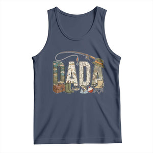 Best Fishing Dada Retro Vintage Outdoorsman Tank Top Bass Angler Dad Fisherman Fathers Day Gift for Men