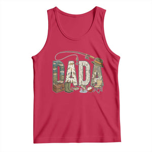 Best Fishing Dada Retro Vintage Outdoorsman Tank Top Bass Angler Dad Fisherman Fathers Day Gift for Men