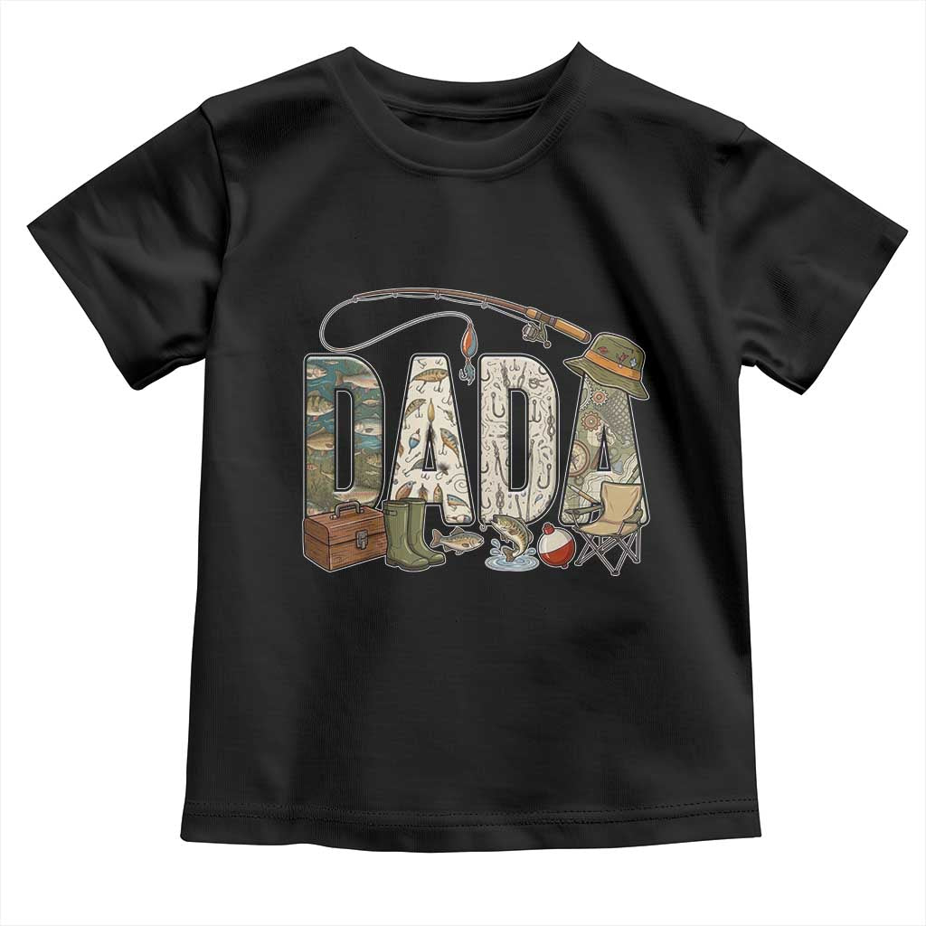 Best Fishing Dada Retro Vintage Outdoorsman Toddler T Shirt Bass Angler Dad Fisherman Fathers Day Gift for Men