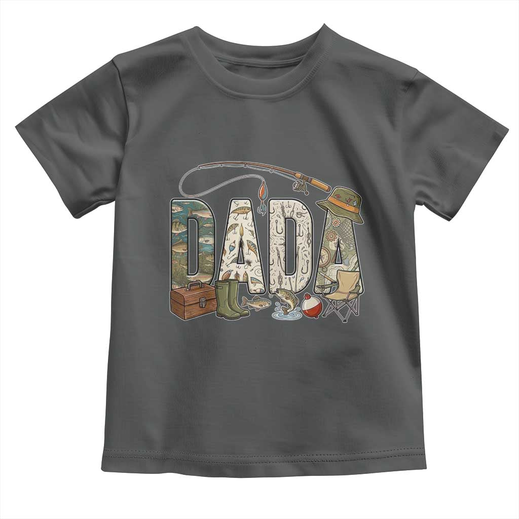 Best Fishing Dada Retro Vintage Outdoorsman Toddler T Shirt Bass Angler Dad Fisherman Fathers Day Gift for Men