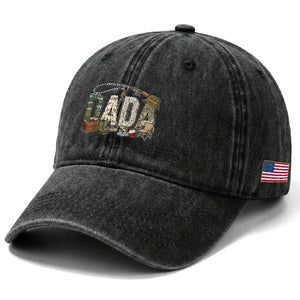 Best Fishing Dada Retro Vintage Outdoorsman Washed Cotton Baseball Cap Bass Angler Dad Fisherman Fathers Day Gift for Men