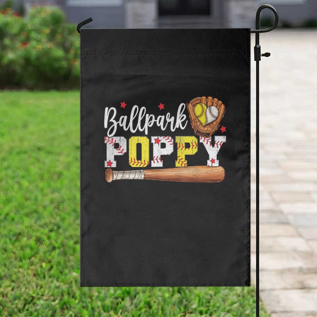 Ballpark Poppy Baseball and Softball Grandpa Garden Flag Sports Grandfather Game Day Birthday Gifts