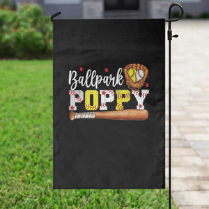 Ballpark Poppy Baseball and Softball Grandpa Garden Flag Sports Grandfather Game Day Birthday Gifts
