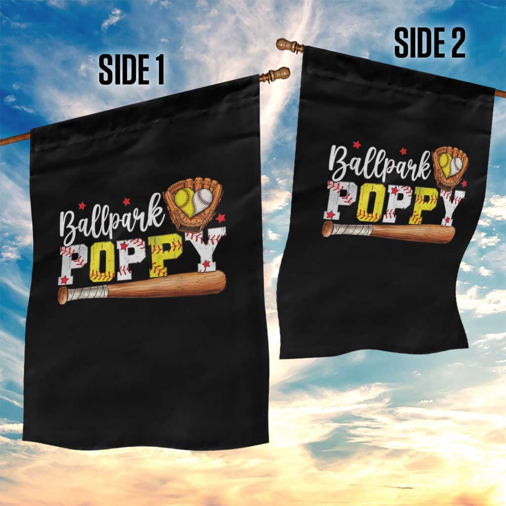 Ballpark Poppy Baseball and Softball Grandpa Garden Flag Sports Grandfather Game Day Birthday Gifts