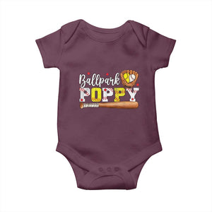 Ballpark Poppy Baseball and Softball Grandpa Baby Onesie Sports Grandfather Game Day Birthday Gifts