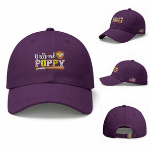 Ballpark Poppy Baseball and Softball Grandpa Baseball Cap Sports Grandfather Game Day Birthday Gifts