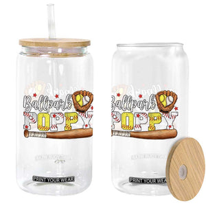 Ballpark Poppy Baseball and Softball Grandpa Glass Can Sports Grandfather Game Day Birthday Gifts