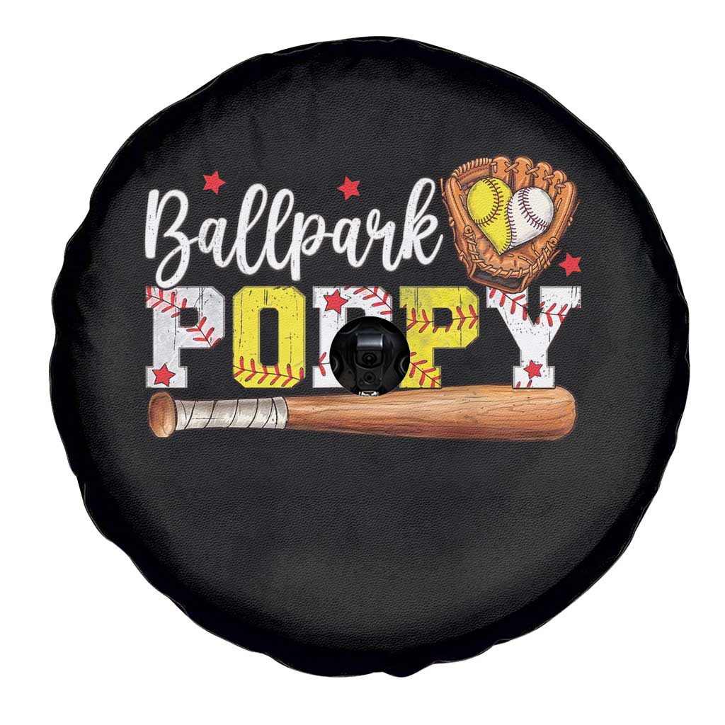 Ballpark Poppy Baseball and Softball Grandpa Spare Tire Cover Sports Grandfather Game Day Birthday Gifts