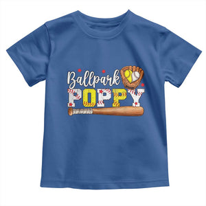 Ballpark Poppy Baseball and Softball Grandpa Toddler T Shirt Sports Grandfather Game Day Birthday Gifts