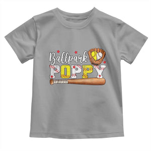 Ballpark Poppy Baseball and Softball Grandpa Toddler T Shirt Sports Grandfather Game Day Birthday Gifts