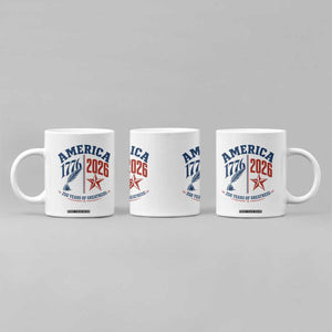 America 250 Years of Greatness Patriotic Coffee Mug Vintage 1776 to 2026 Quill and Star Semiquincentennial TS02 Print Your Wear