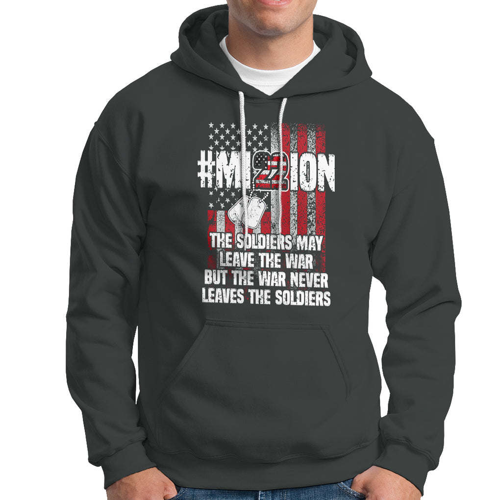 Veteran PTSD Hoodie Mission Save 22 Every Day American Flag Suicide Awareness TS02 Printyourwear