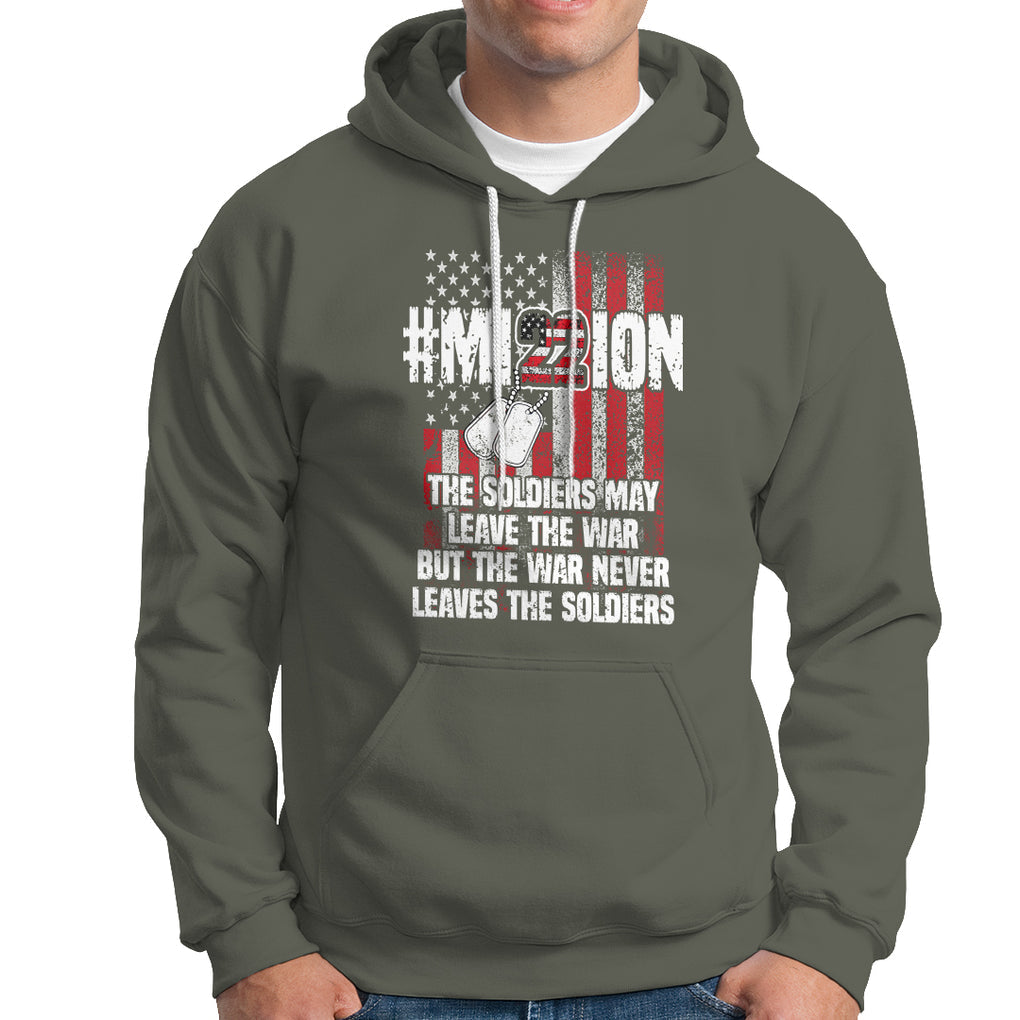 Veteran PTSD Hoodie Mission Save 22 Every Day American Flag Suicide Awareness TS02 Printyourwear