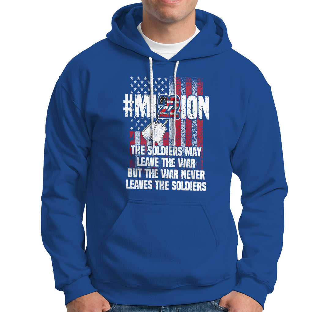 Veteran PTSD Hoodie Mission Save 22 Every Day American Flag Suicide Awareness TS02 Printyourwear