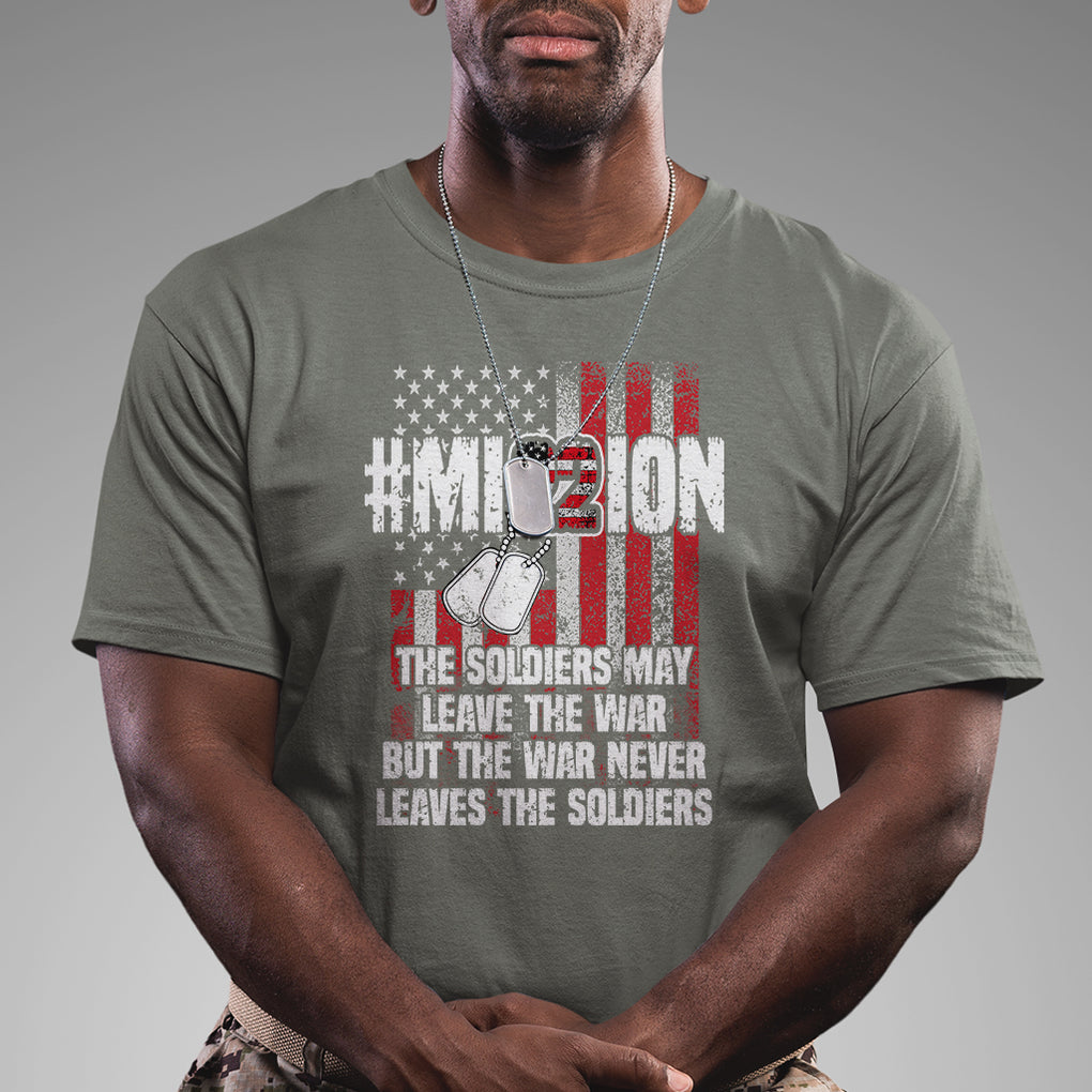 Veteran PTSD T Shirt Mission Save 22 Every Day American Flag Suicide Awareness TS02 Printyourwear